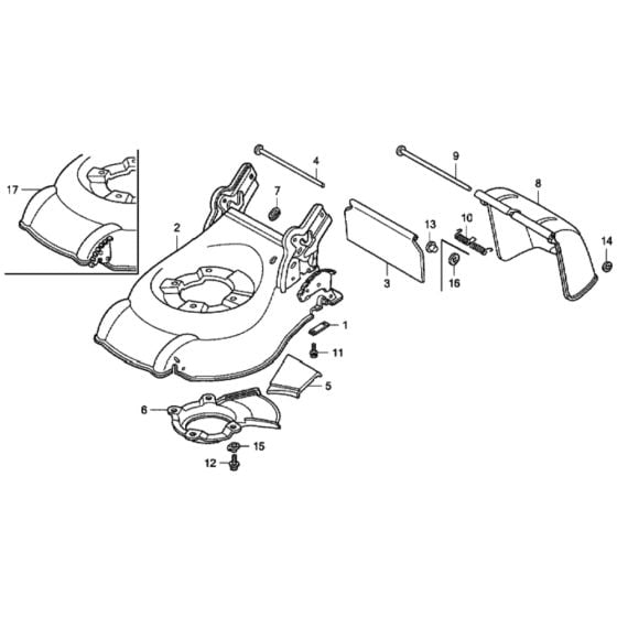 Cutter Housing for Honda HRG415C2 (IZY) - PDEE Lawn Mower