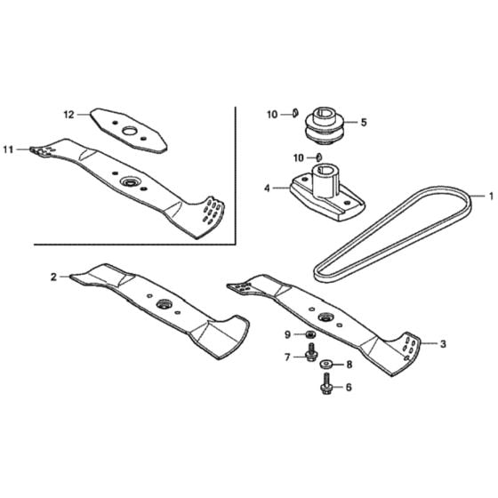 Rotary Blade for Honda HRG415C2 (IZY) - PDEE Lawn Mower