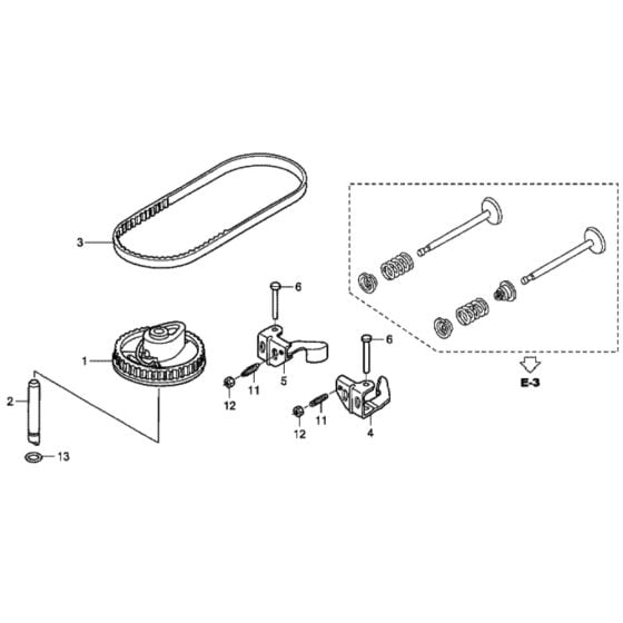 Camshaft Pulley for Honda HRG415C2 (IZY) - PDEE Lawn Mower