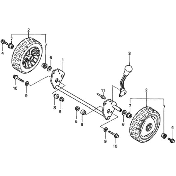 Rear Wheel - Push for Honda HRG415C2 (IZY) - PDEE/A Lawn Mower