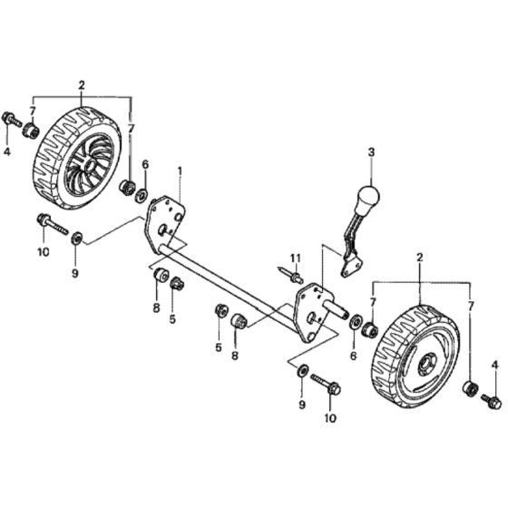 Rear Wheel - Push for Honda HRG415C2 (IZY) - SDEE Lawn Mower