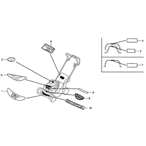 Label (1) for Honda HRG415C2 (IZY) - SDEE/A Lawn Mower