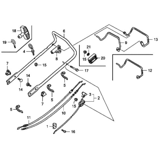 Handle Pipe for Honda HRG415C3 (IZY) - PDEE Lawn Mower