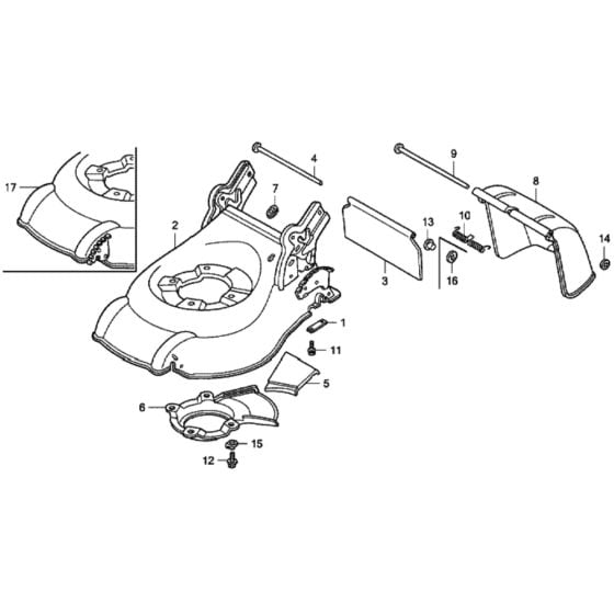 Cutter Housing for Honda HRG415C3 (IZY) - PDEE Lawn Mower