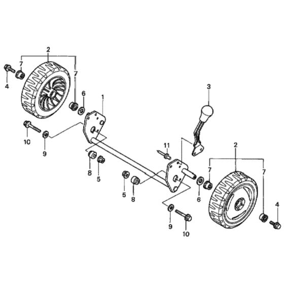 Rear Wheel - Push for Honda HRG415C3 (IZY) - SDEE Lawn Mower