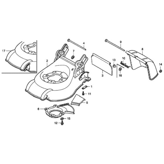 Cutter Housing for Honda HRG415C3 (IZY) - SDEE Lawn Mower