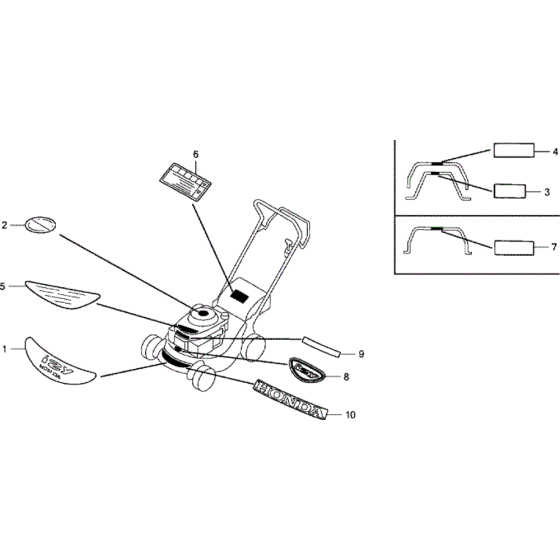 Label Decal - 1 Assembly for Honda HRG415 SD (IZY) Lawnmower