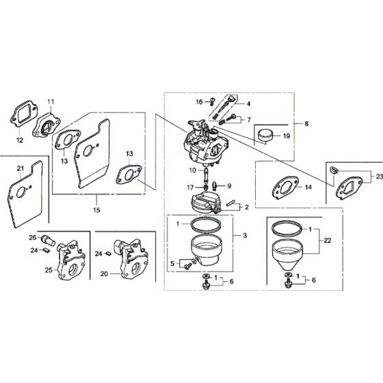 Carburettor Assembly for Honda HRG415 SD (IZY) Lawnmower