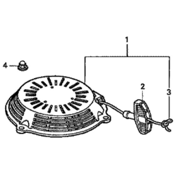 Recoil Starter for Honda HRG465C1 - PDE Lawn Mower