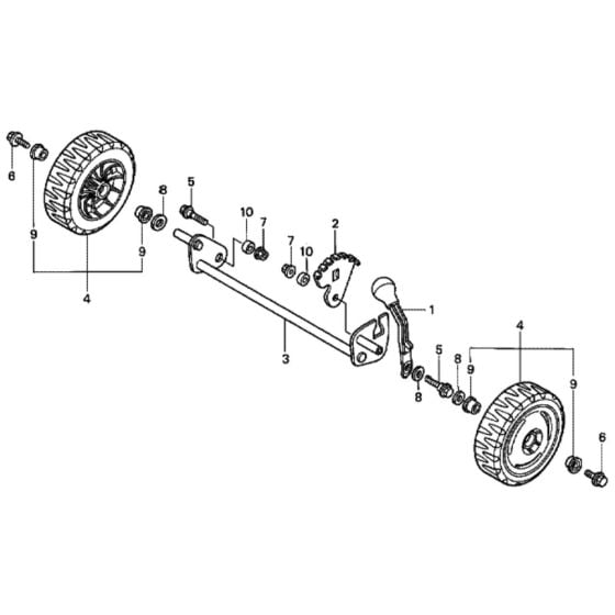 Front Wheel for Honda HRG465C1 - PDEE Lawn Mower