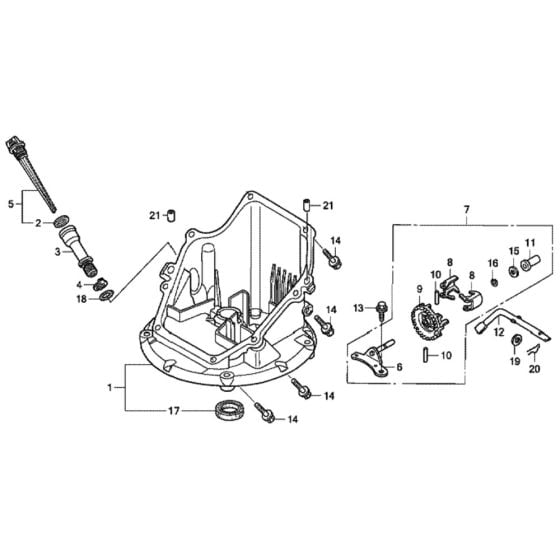 Oil Pan for Honda HRG465C1 - PDEE Lawn Mower