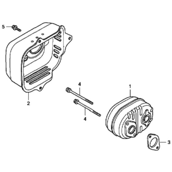 Muffler for Honda HRG465C1 - SDE Lawn Mower