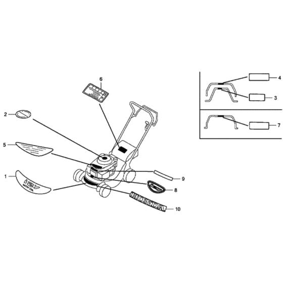 Label for Honda HRG465C2 - PDEE Lawn Mower