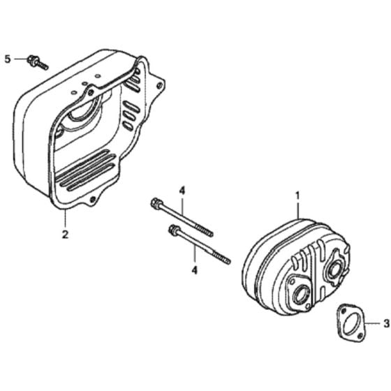 Muffler for Honda HRG465C2 - SDEE/A Lawn Mower