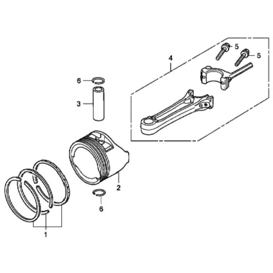 Piston/Connecting Rod for Honda HRG465C2 - SDEE/A Lawn Mower