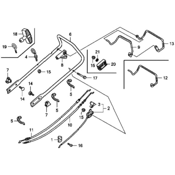 Handle Pipe for Honda HRG465C3 - SDEE Lawn Mower