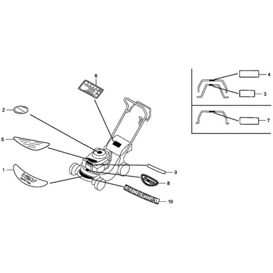 Label for Honda HRG465C3 - SDEE Lawn Mower