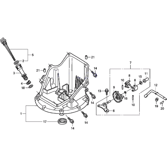 Oil Pan Sump Assembly for Honda HRG536-SD Lawn Mowers