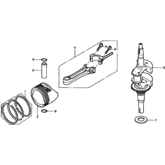 Crankshaft/Piston for Honda HRG536C1 - SDEA Lawnmower