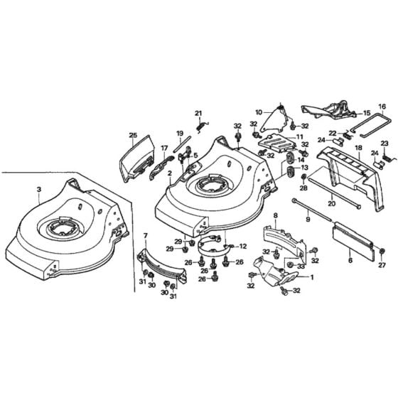 Cutter Housing for Honda HRG536C1 - SDFA Lawnmower