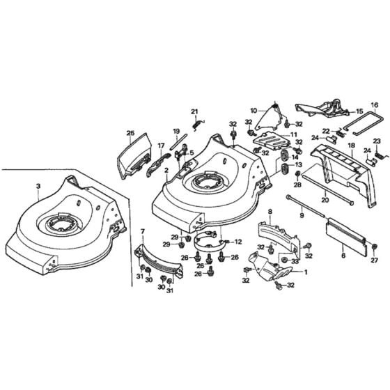 Cutter Housing for Honda HRG536C1 - SDT Lawnmower