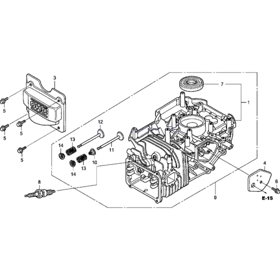 Cylinder and Barrel Assembly for Honda HRG536 PDE Lawn Mowers