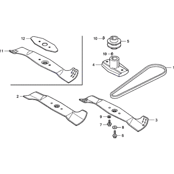 Rotary Blade Assembly for Honda HRG536 PDE Lawn Mowers