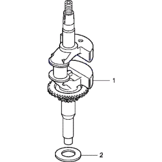 Crankshaft Assembly for Honda HRG536 PDE Lawn Mowers