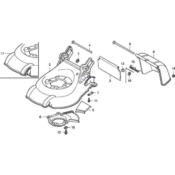 Cutter Housing Assembly for Honda HRG536 PDE Lawn Mowers