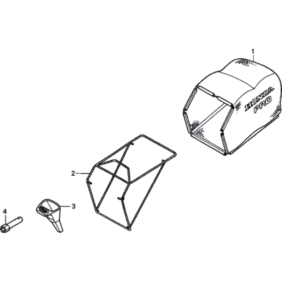 Grass Bag Assembly for Honda HRH536 Pro Lawnmower