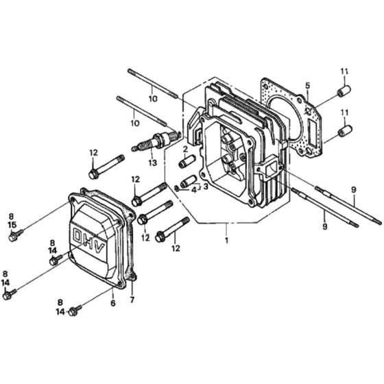 Cylinder Head for Honda HRH536 - HXE Lawn Mower