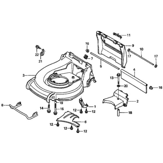 Cutter Housing for Honda HRH536 - HXE Lawn Mower