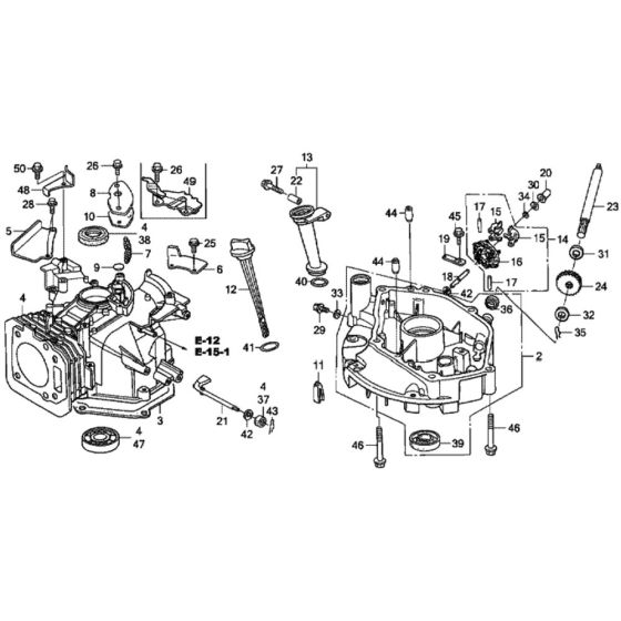 Cylinder Barrell/Oil Pan for Honda HRH536 - HXE Lawn Mower