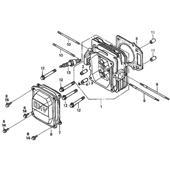 Cylinder Head for Honda HRH536K1 - HXE Lawn Mower