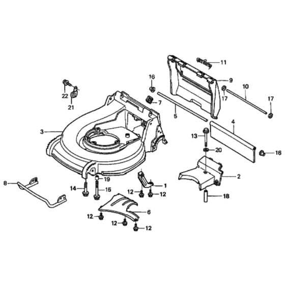 Cutter Housing for Honda HRH536K1 - HXE Lawn Mower