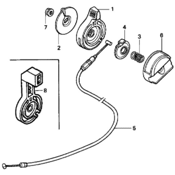 Throttle Lever for Honda HRH536K1 - QXE Lawn Mower