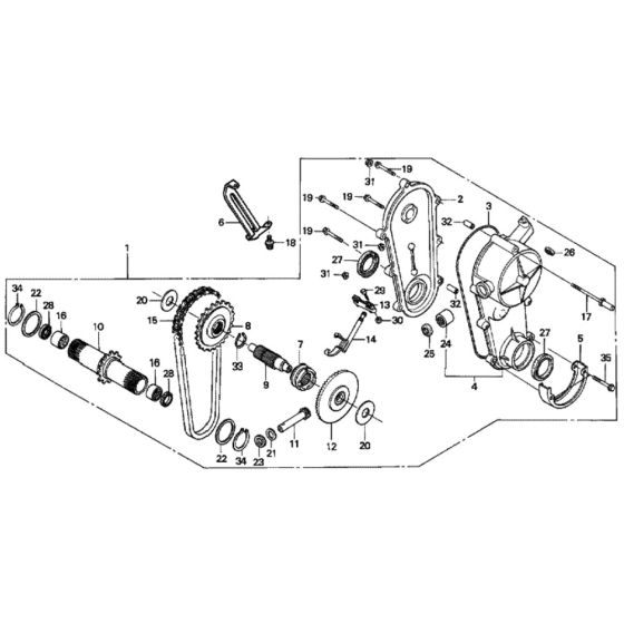 Transmission for Honda HRH536K1 - QXE Lawn Mower