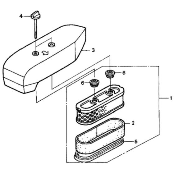 Air Cleaner for Honda HRH536K1 - QXE Lawn Mower