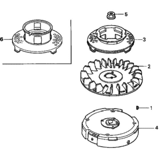 Flywheel for Honda HRH536K3 - HXE Lawn Mower