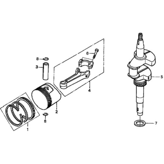 Crankshaft for Honda HRH536K3 - HXE Lawn Mower