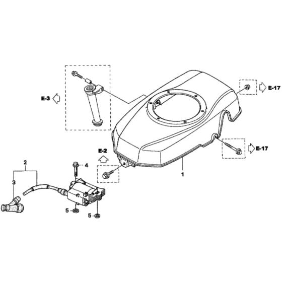 Fan Cover for Honda HRH536K3 - HXE Lawn Mower