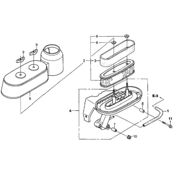 Air Cleaner for Honda HRH536K3 - HXE Lawn Mower