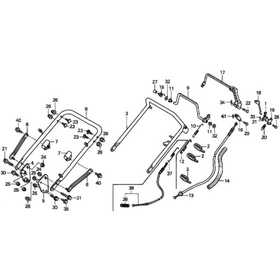 Handle Pipe for Honda HRH536K3 - QXE Lawn Mower