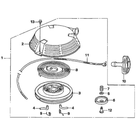 Recoil Starter (2) for Honda HRH536K3 - QXE Lawn Mower