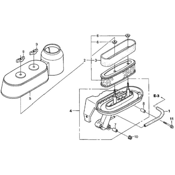 Air Cleaner for Honda HRH536K3 - QXE Lawn Mower