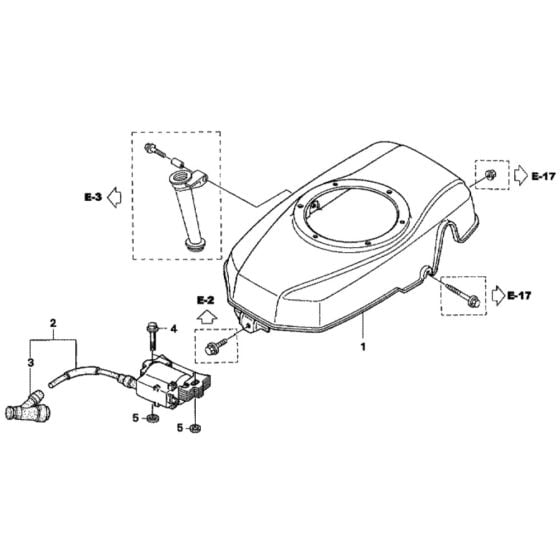 Fan Cover for Honda HRH536K4 - HXEH Lawn Mower