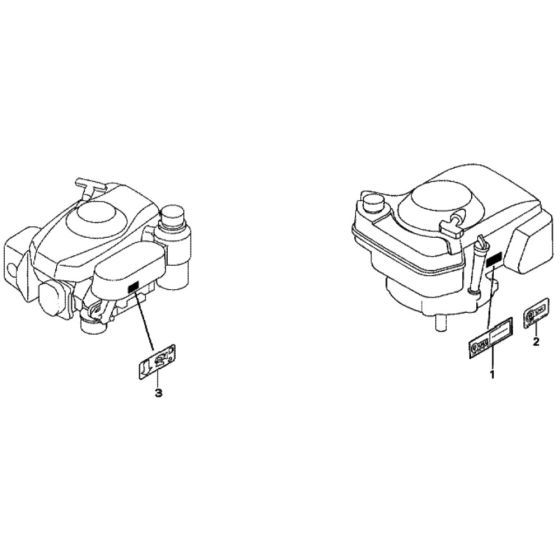 Label for Honda HRH536K4 - QXEH Lawn Mower