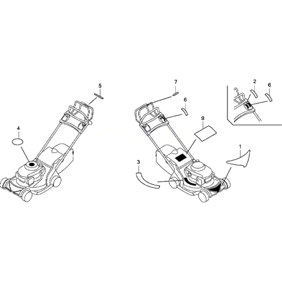 Label Assembly for Honda HRX426-SX Lawn Mowers