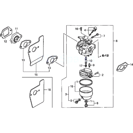 Carburetor Assembly for Honda HRX426-SX Lawn Mowers