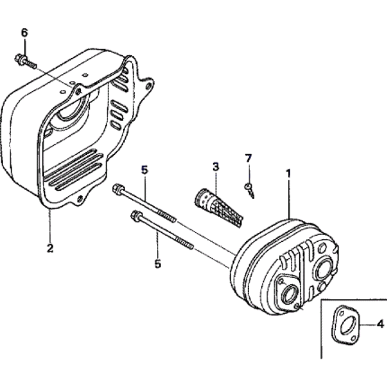 Muffler Assembly for Honda HRX426-SX Lawn Mowers